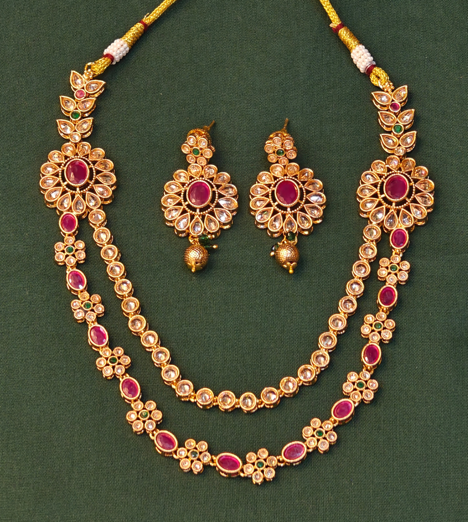 RUBY PINK SIYAA JEWELLERY SET
