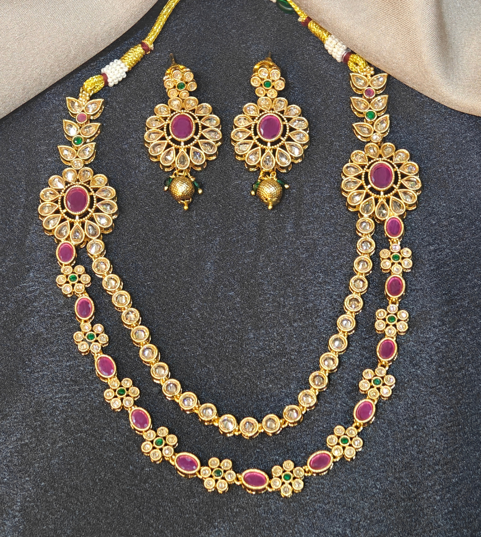 RUBY PINK SIYAA JEWELLERY SET