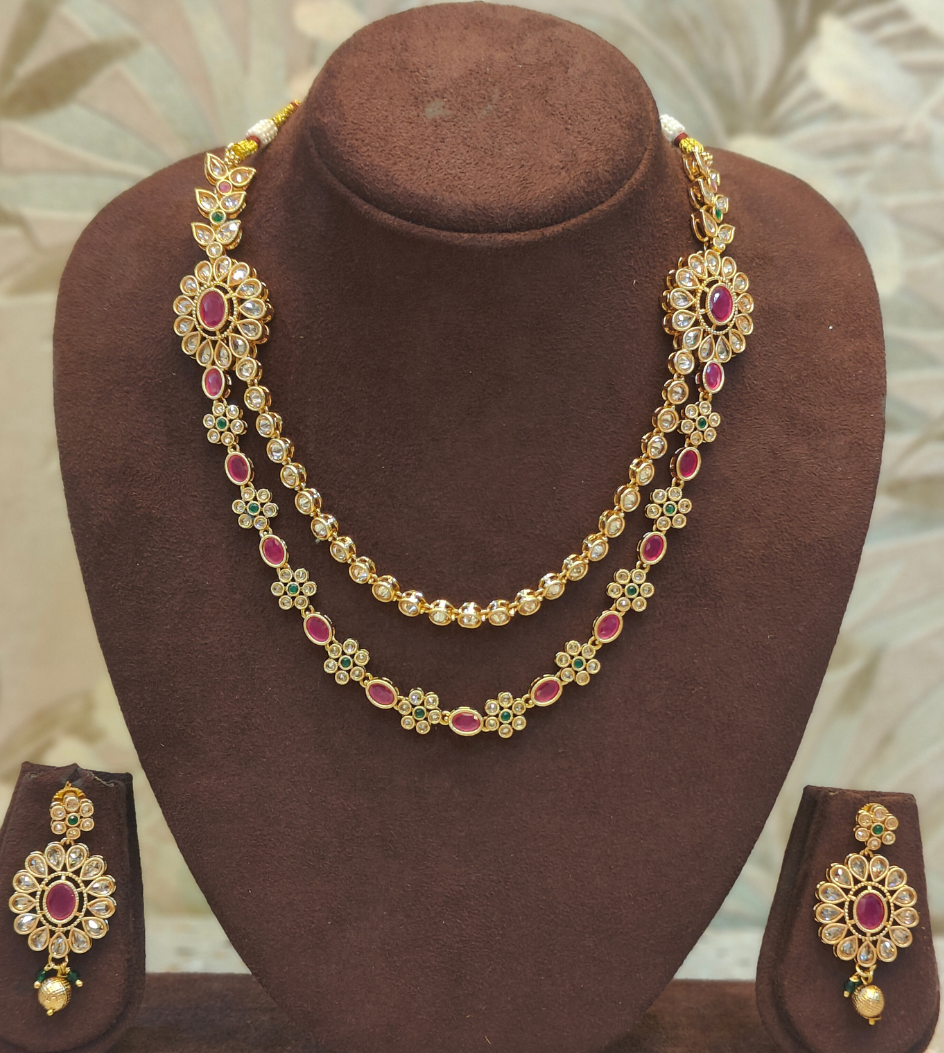 RUBY PINK SIYAA JEWELLERY SET