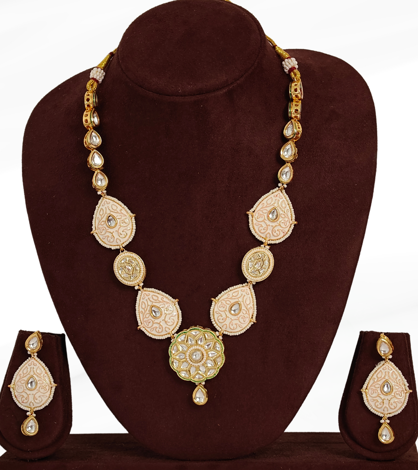 WHITE ADIRA JEWELLERY SET