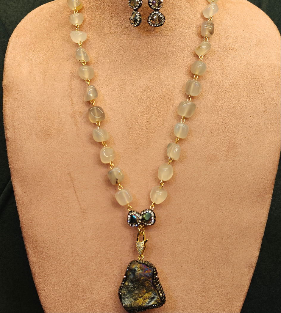 PURPLE AND BLUE MALINI JEWELLERY SET