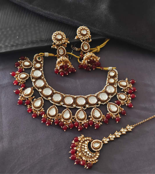 MAROON KIANA JEWELLERY SET