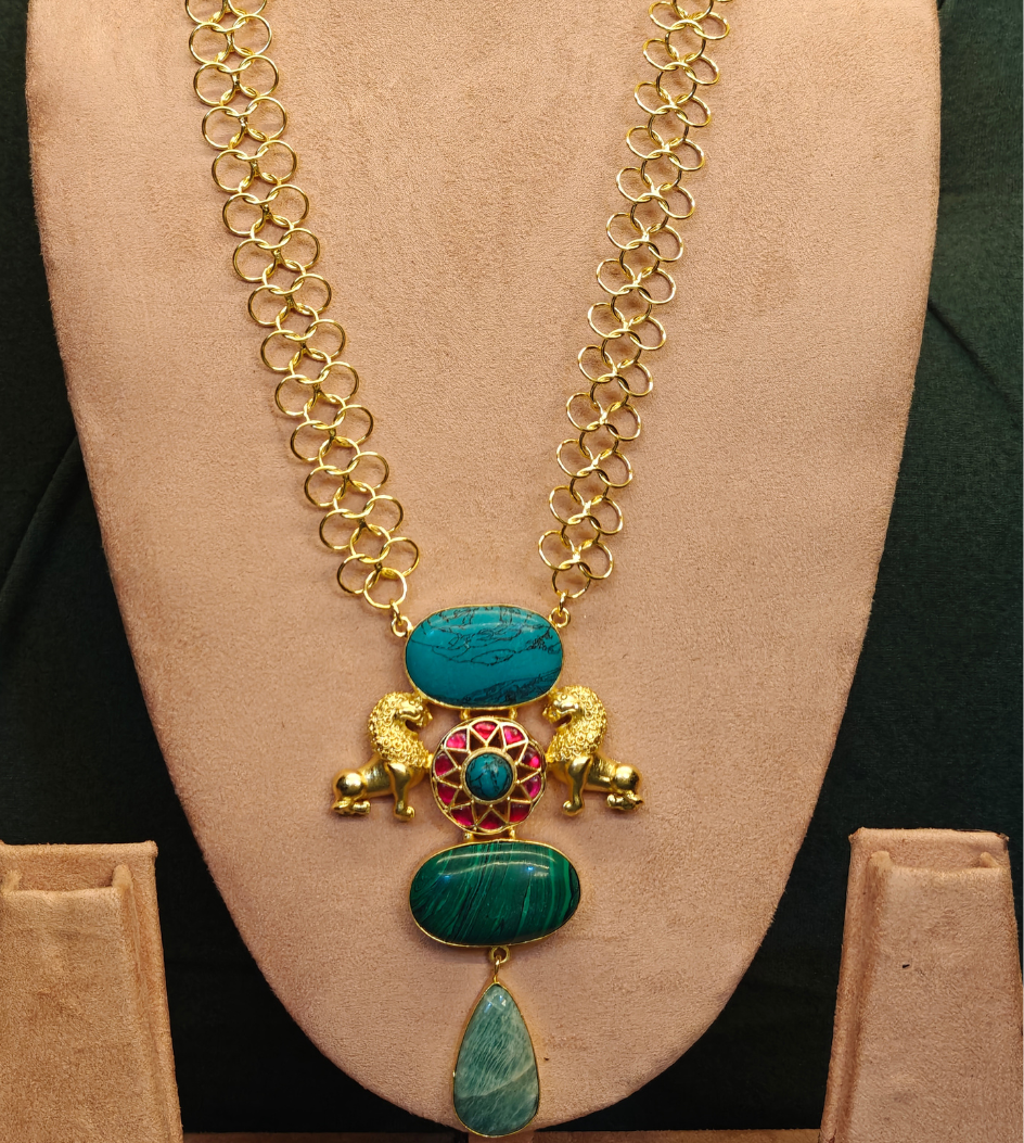 MULTICOLORED SHLOKA JEWELLERY SET