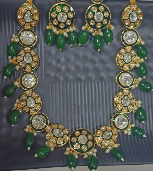 GREEN SWARA JEWELLERY SET