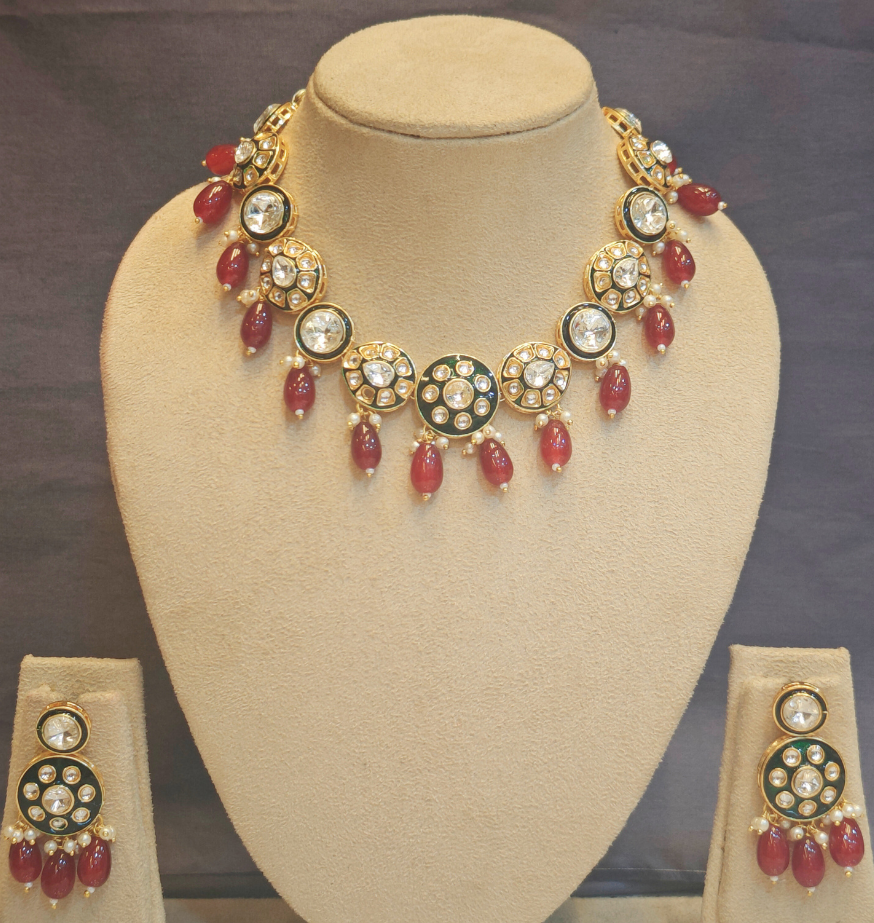 MAROON SWARA JEWELLERY SET