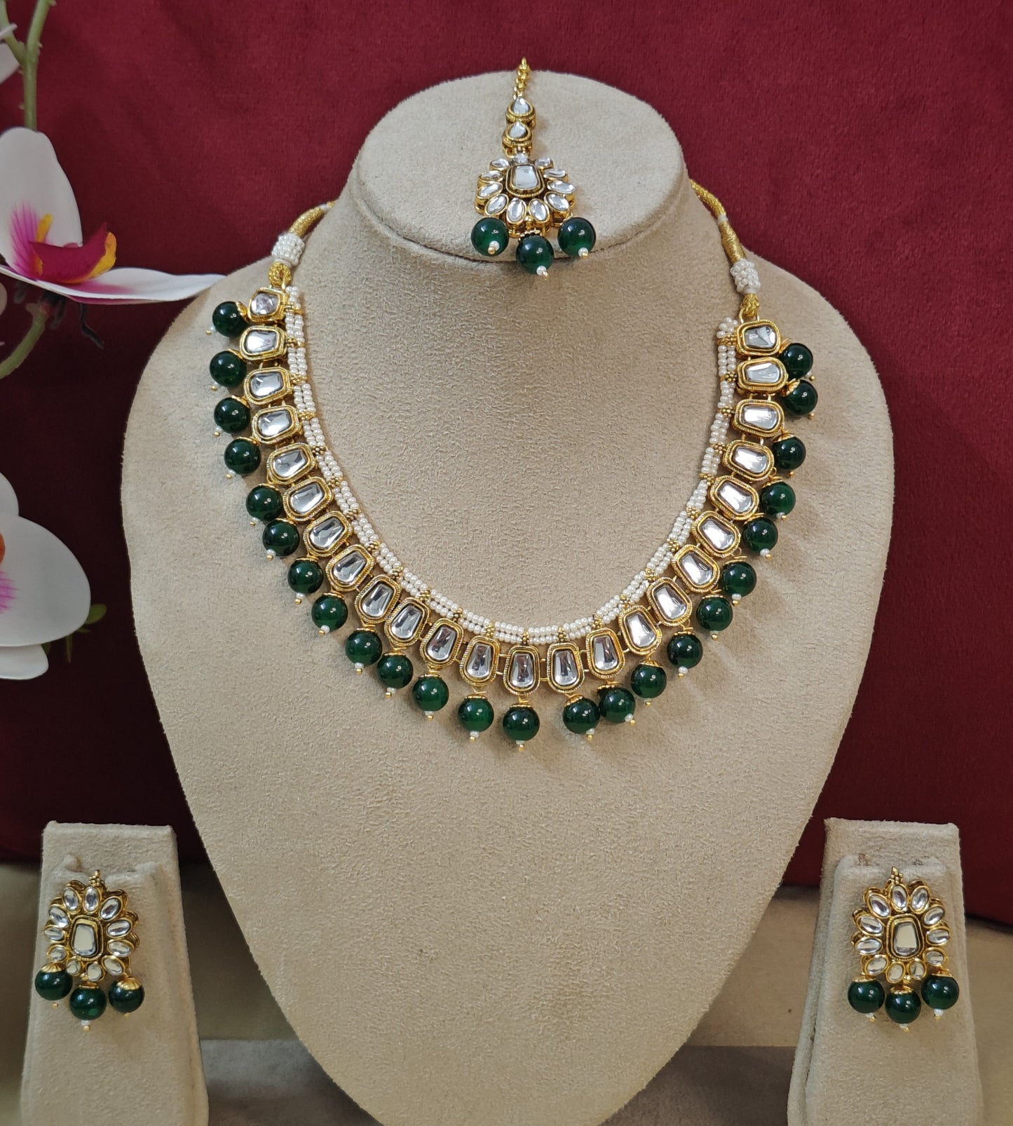 GREEN SUKANYA JEWELLERY SET