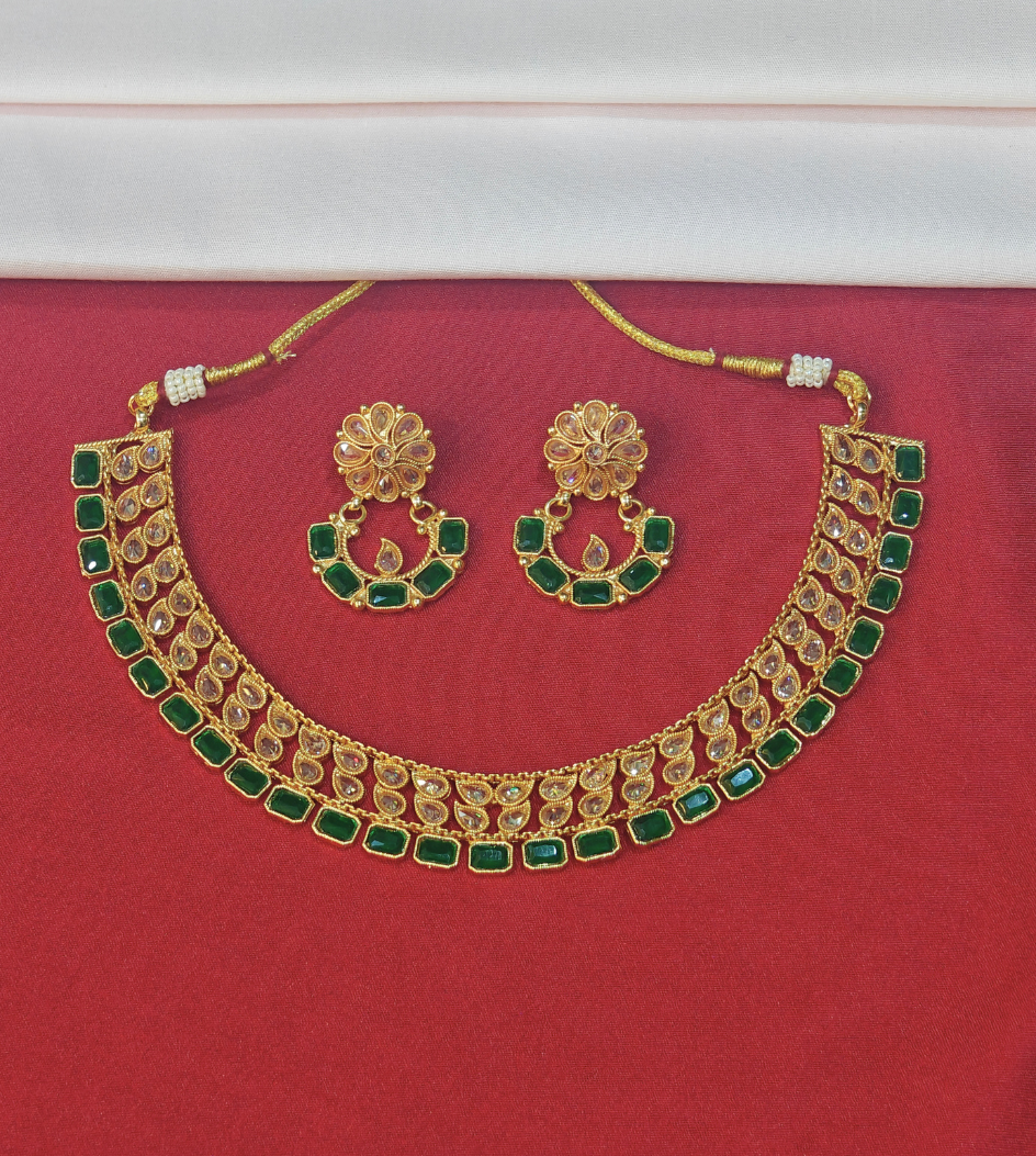 GREEN BHAVANA JEWELLERY SET