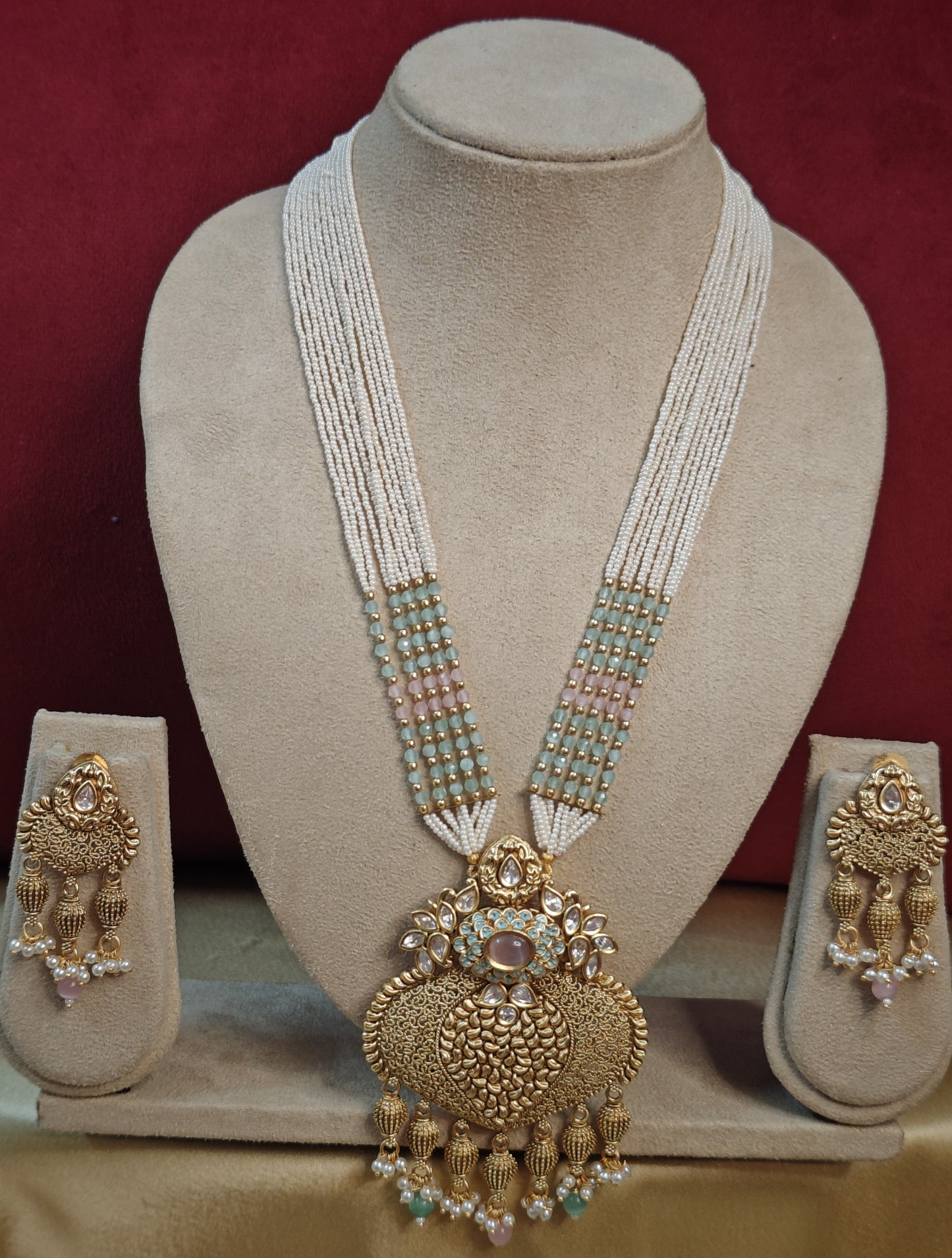 MINT AND PINK ZOYA JEWELLERY SET