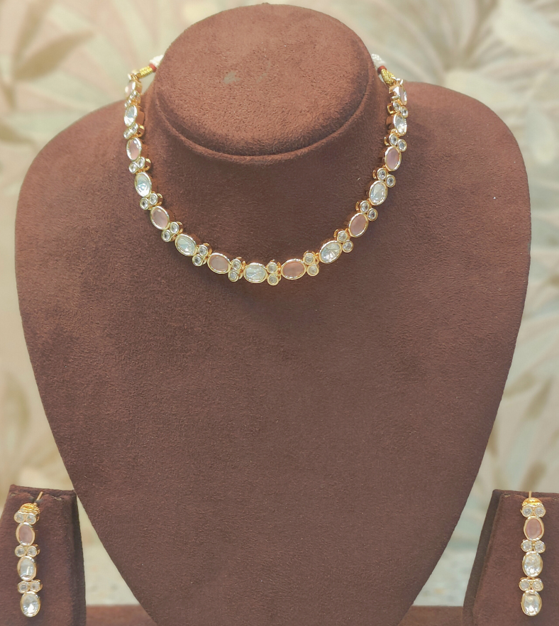 PINK HARSHA JEWELLERY SET