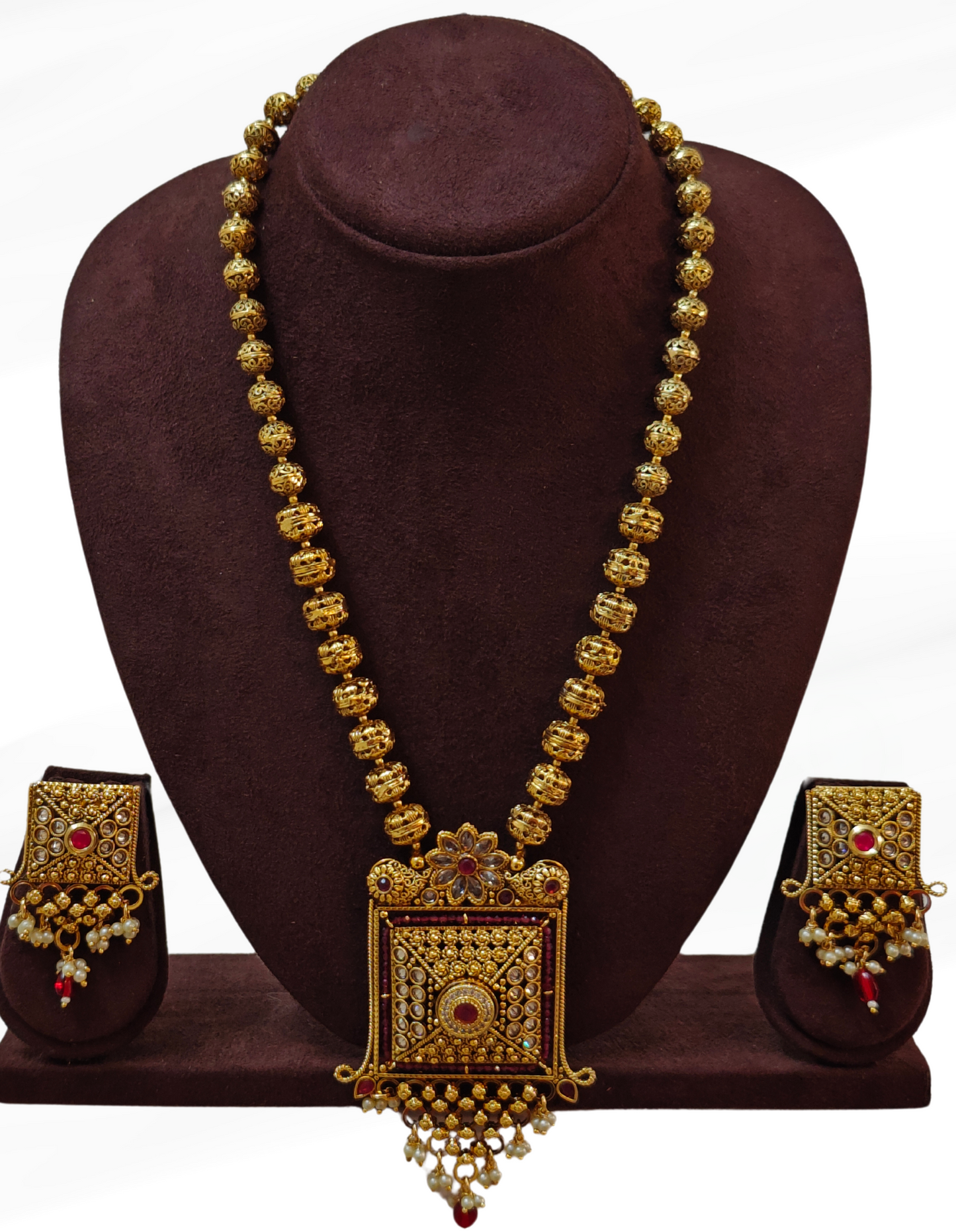 RUBY PINK SAANVIKA JEWELLERY SET