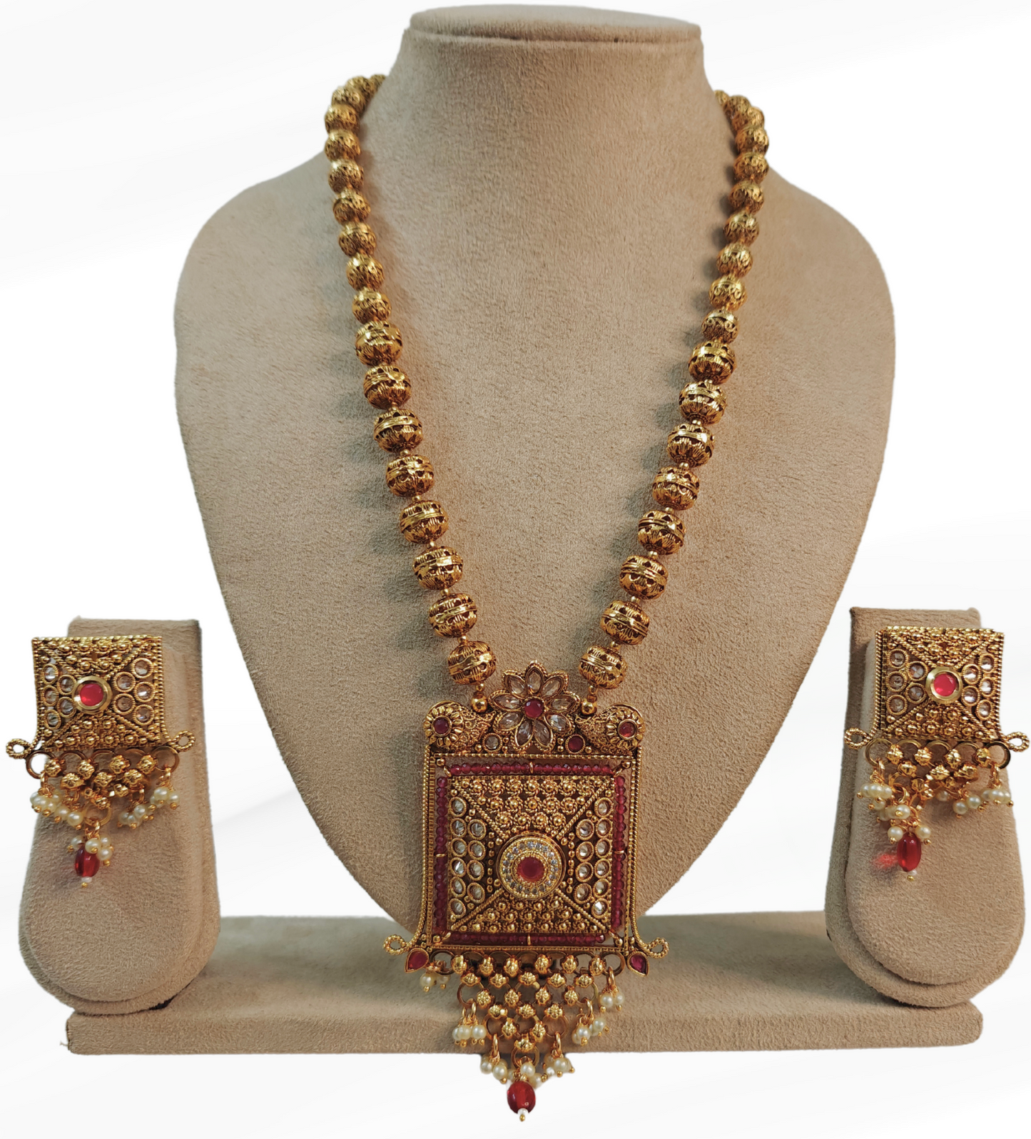 RUBY PINK SAANVIKA JEWELLERY SET
