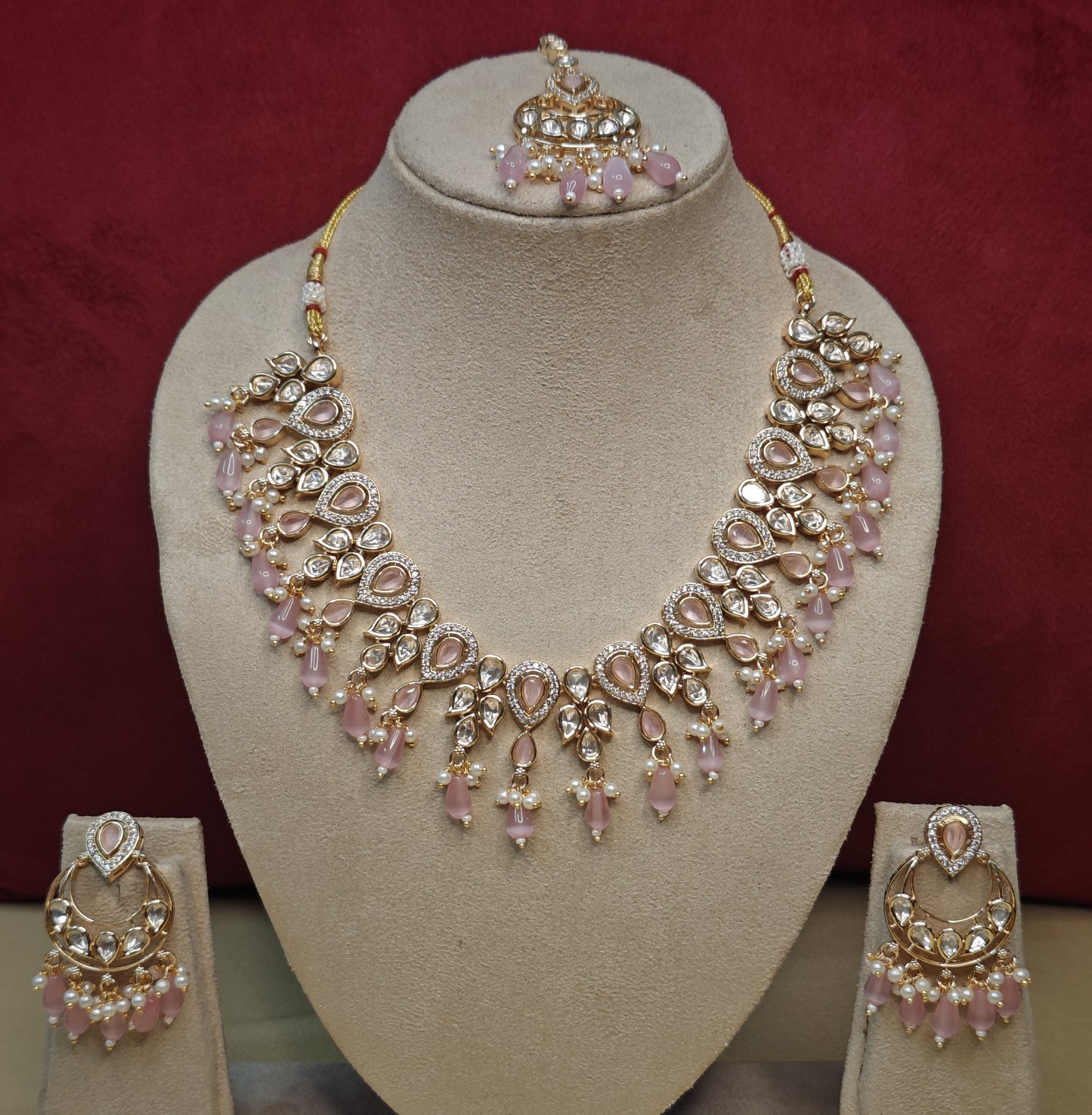 PINK CHAITALI JEWELLERY SET
