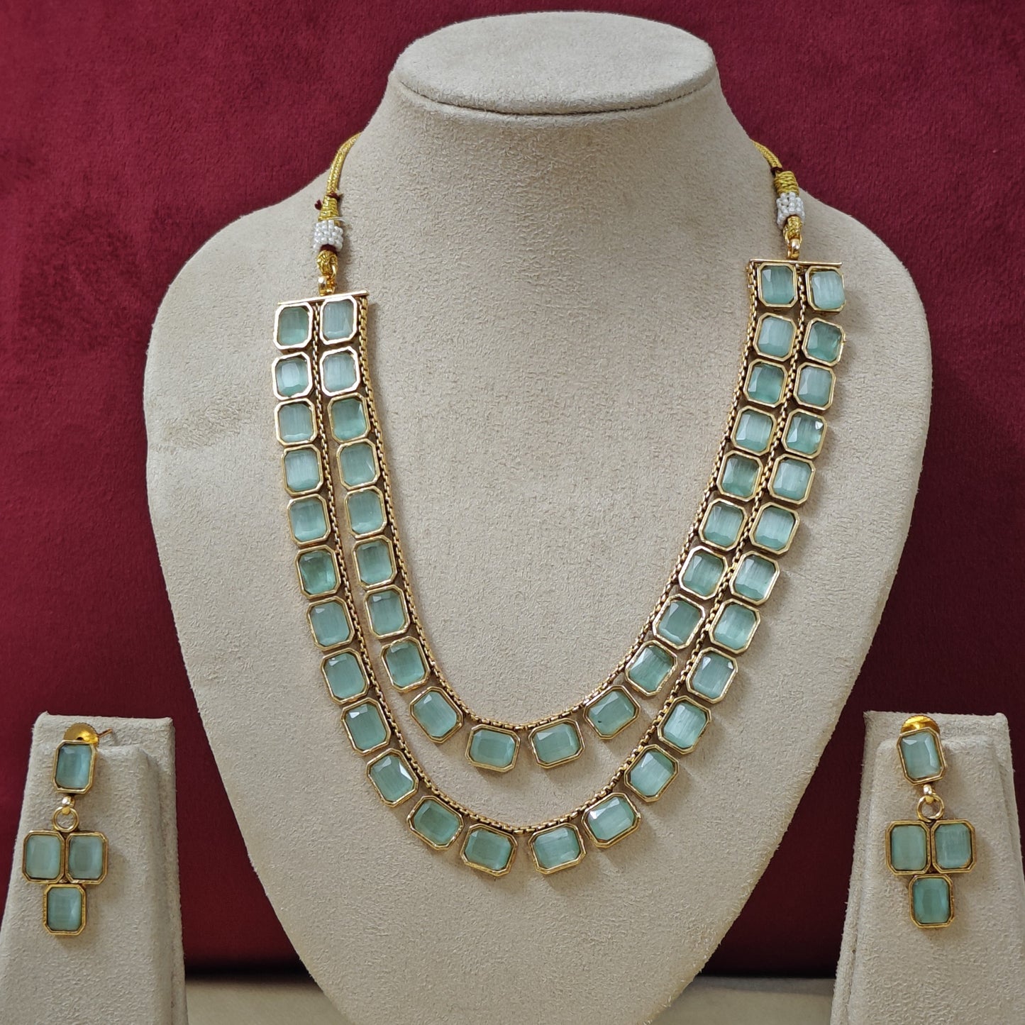 MINT SHRIYA TWO LAYER JEWELLERY SET