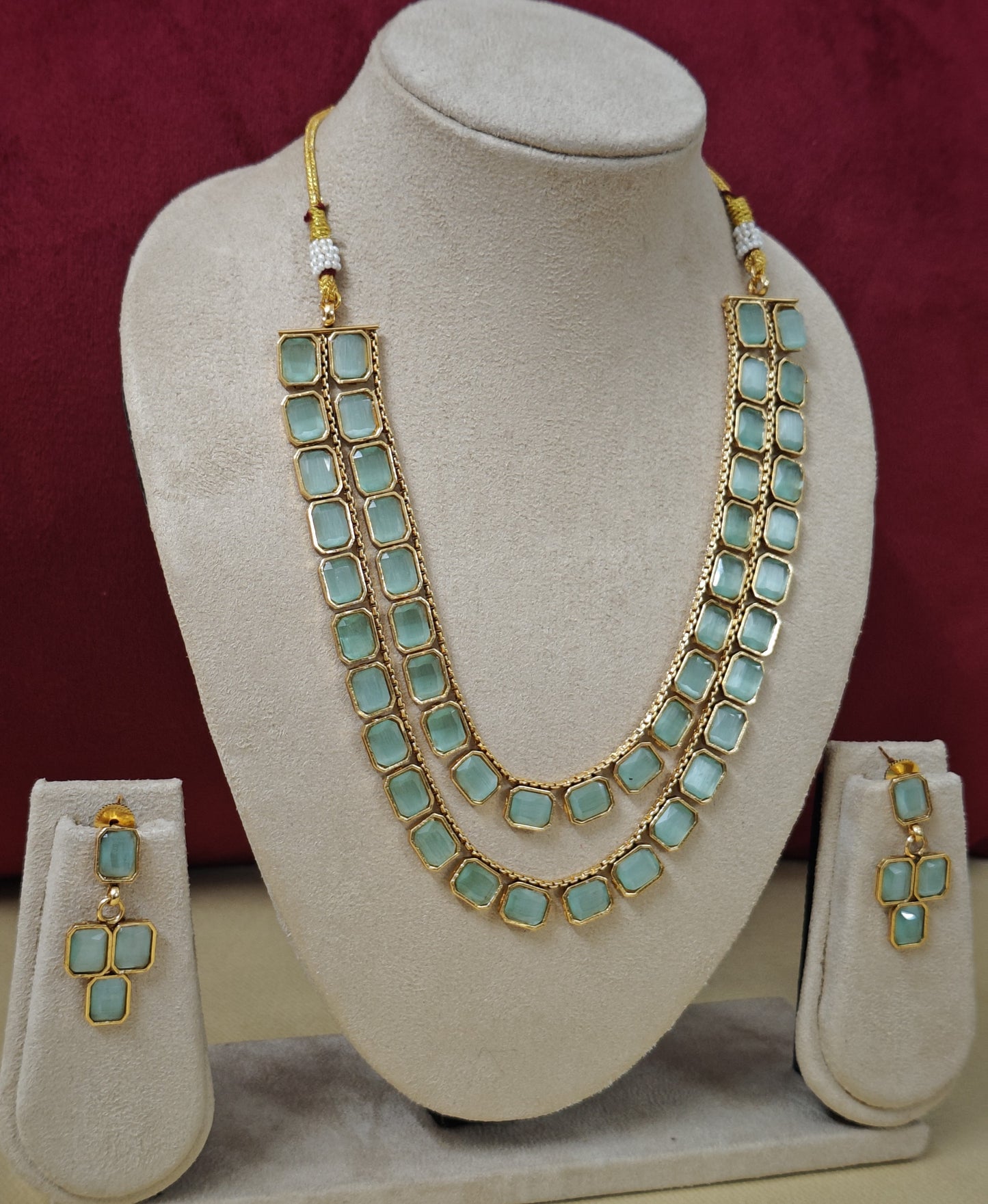 MINT SHRIYA TWO LAYER JEWELLERY SET
