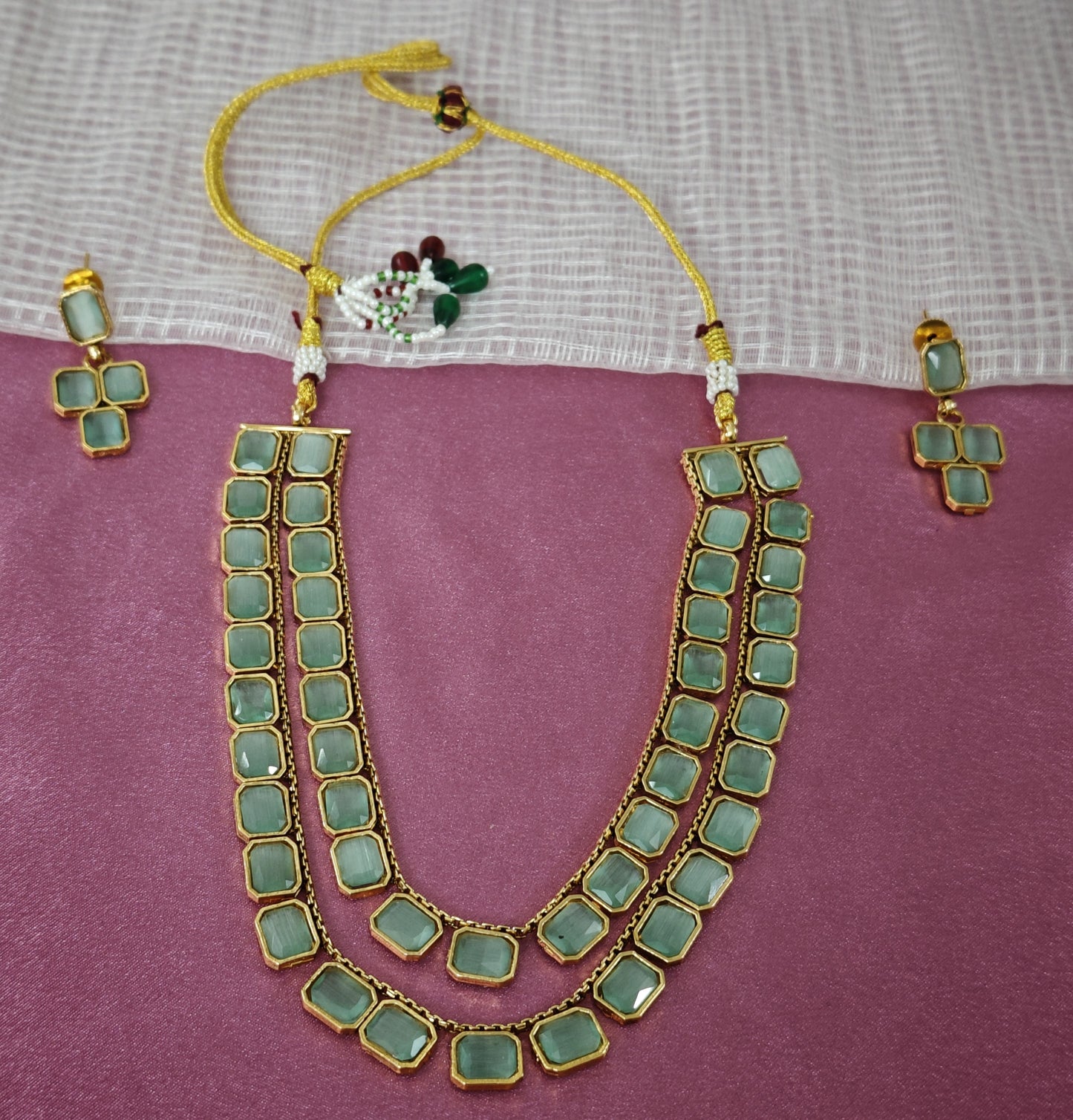 MINT SHRIYA TWO LAYER JEWELLERY SET