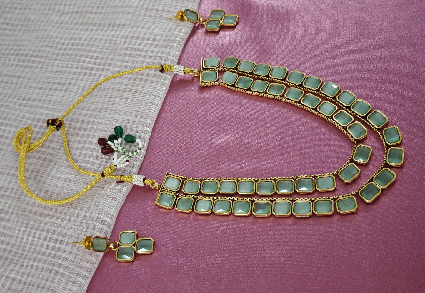 MINT SHRIYA TWO LAYER JEWELLERY SET