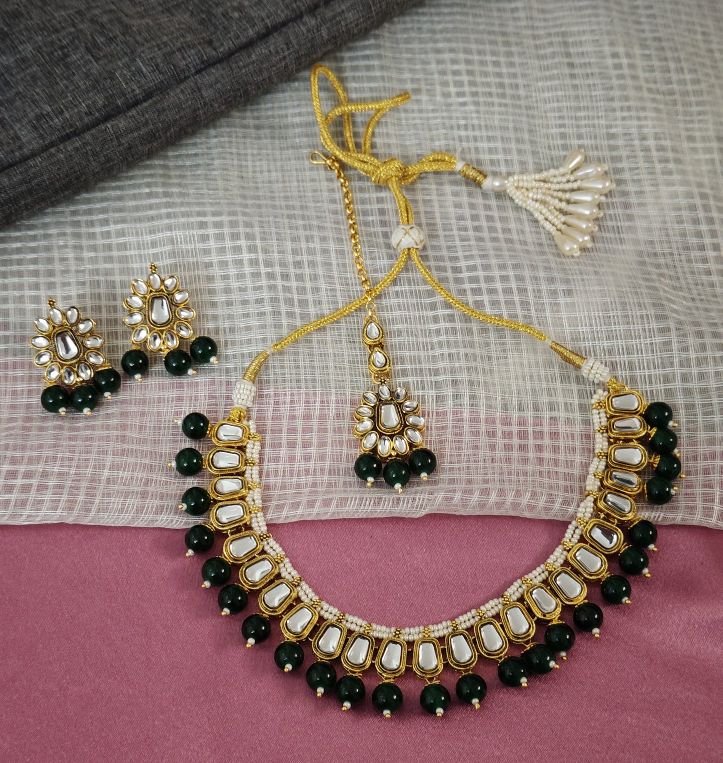 GREEN SUKANYA JEWELLERY SET