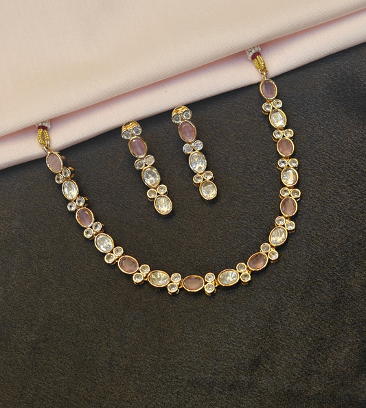 PINK HARSHA JEWELLERY SET