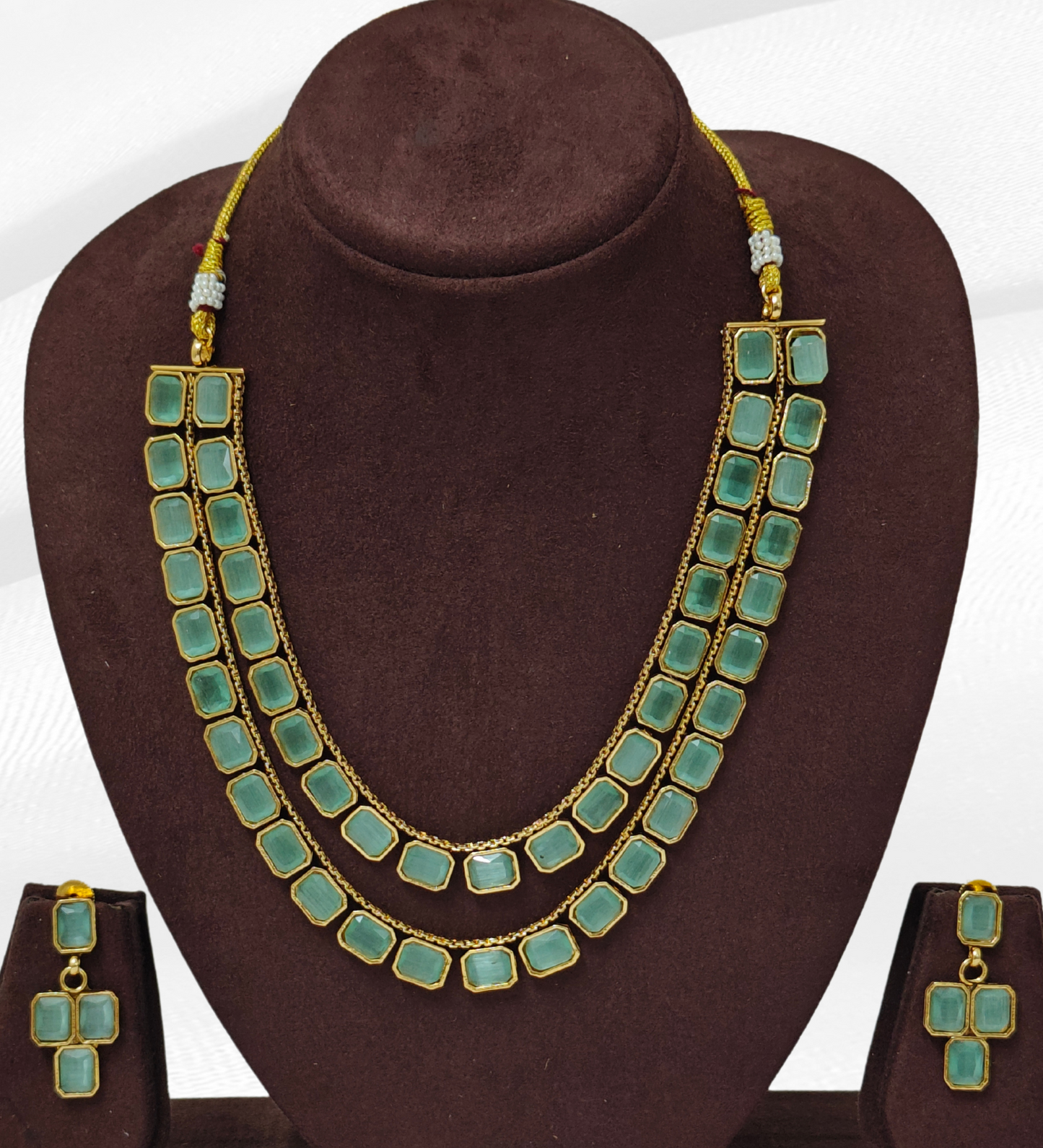 MINT SHRIYA TWO LAYER JEWELLERY SET