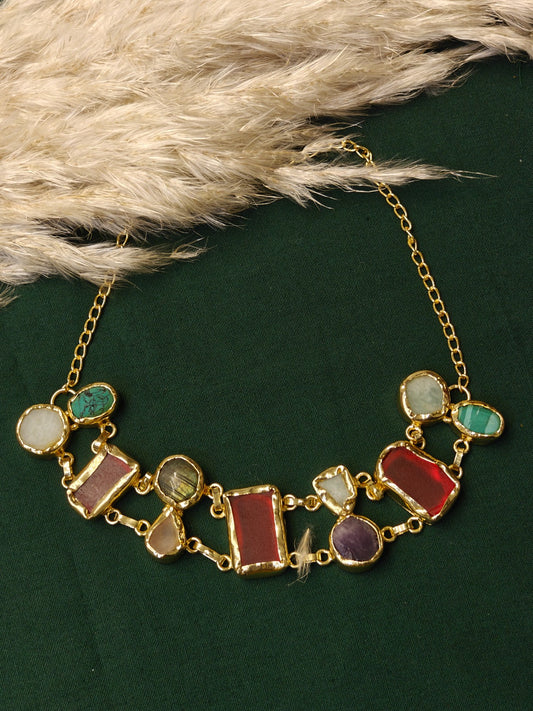 MULTICOLORED JHALAK JEWELLERY SET