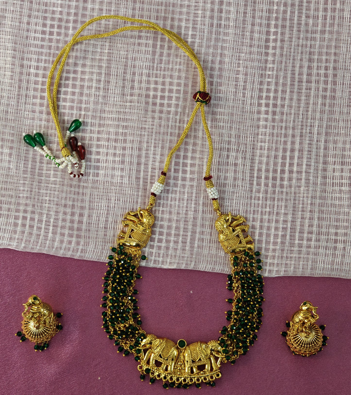 GREEN ISHIRA JEWELLERY SET