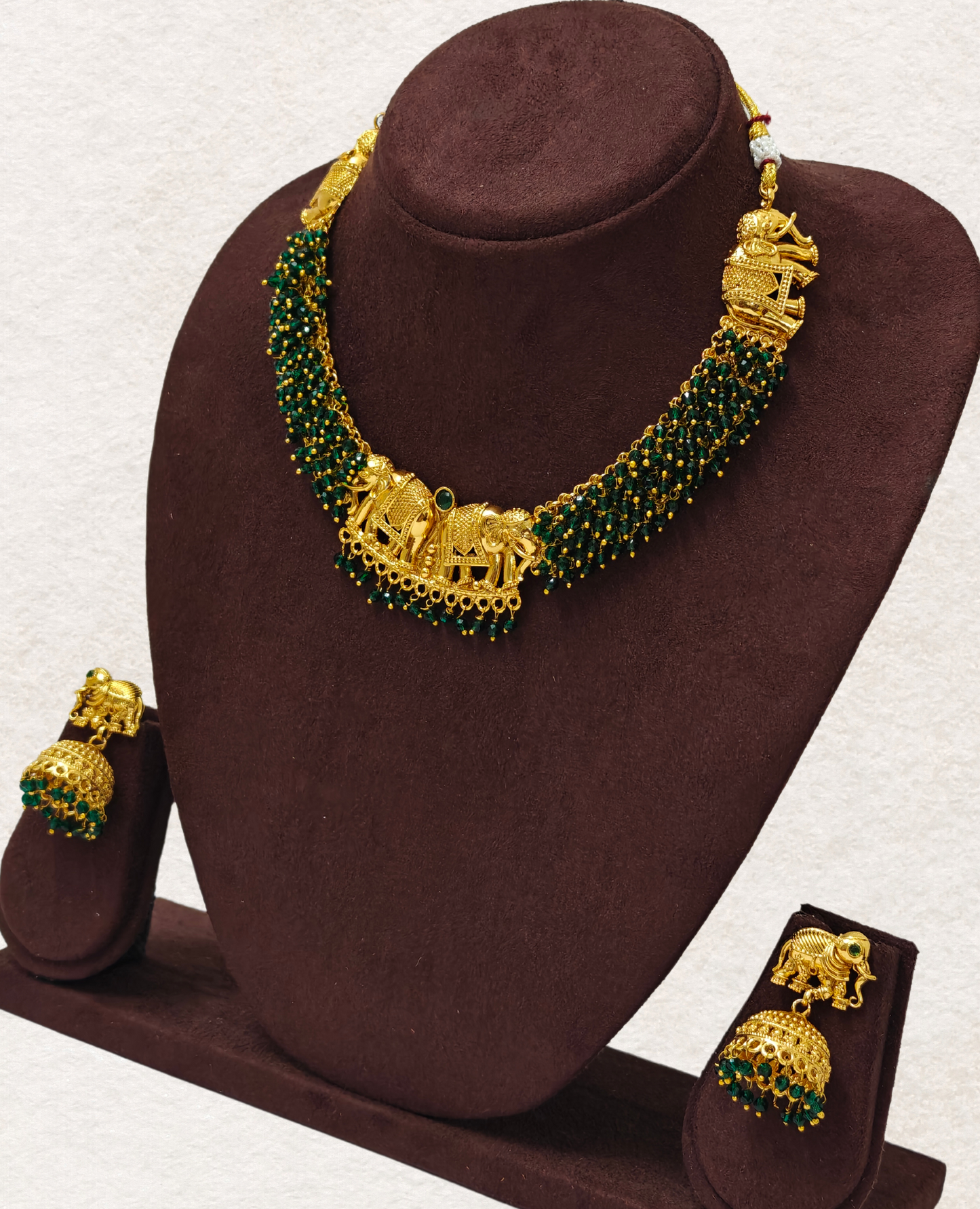 GREEN ISHIRA JEWELLERY SET