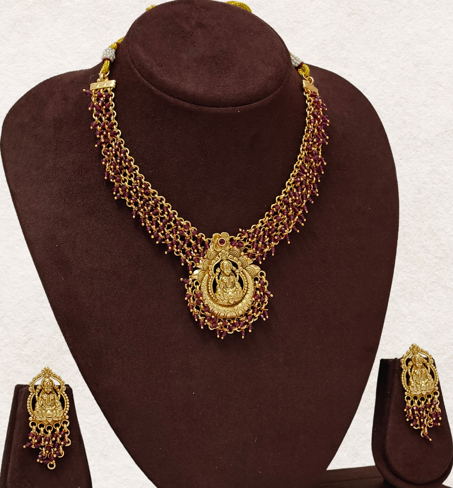 MAROON MEESHA JEWELLERY SET