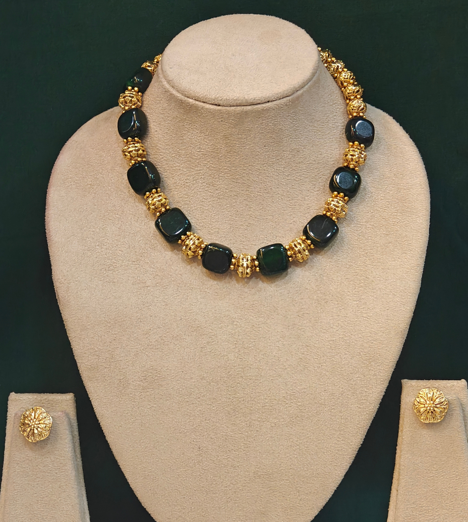 GREEN RUCHI JEWELLERY SET