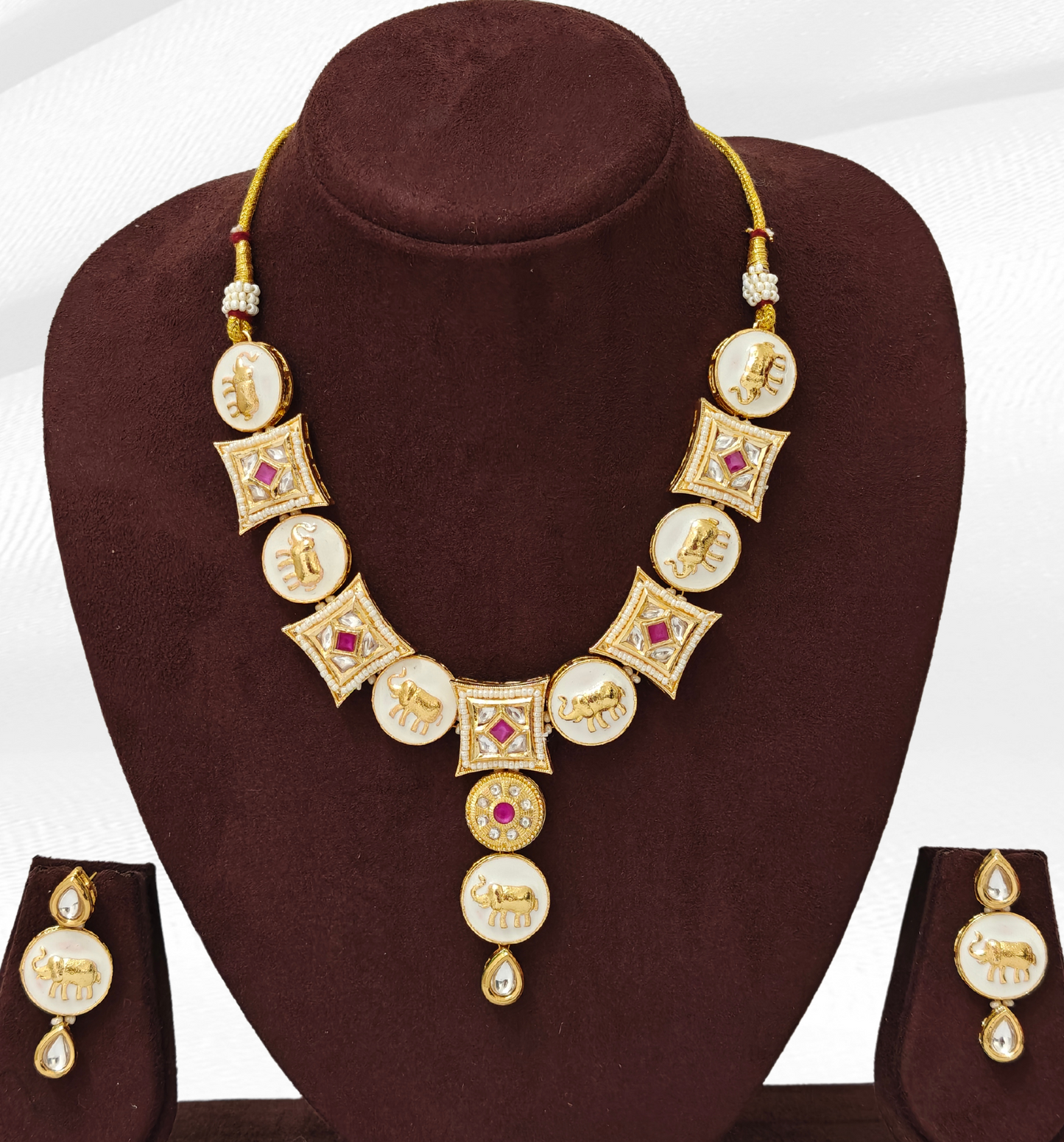 RUBY PINK NANDINI JEWELLERY SET