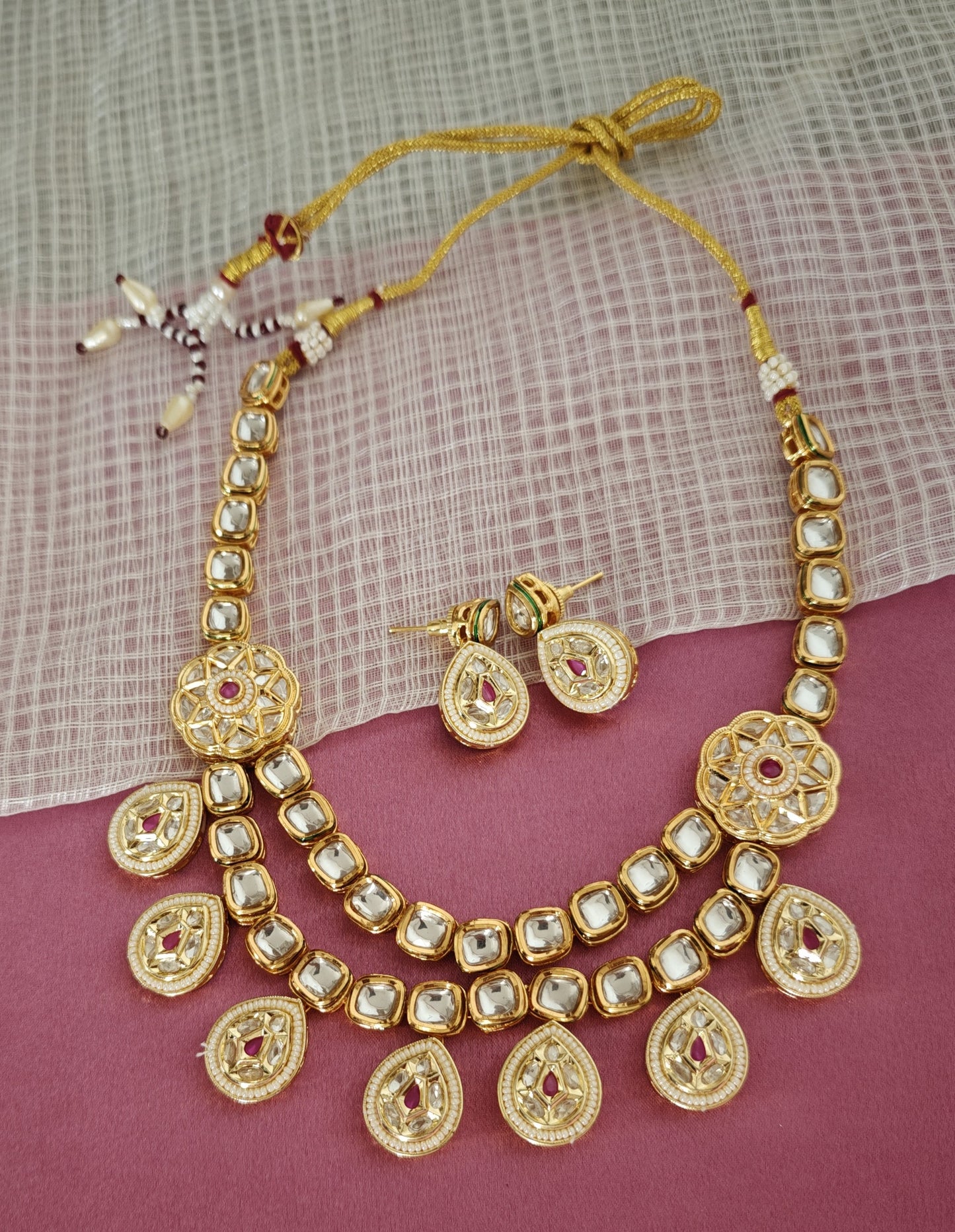 PINK GEETA JEWELLERY SET