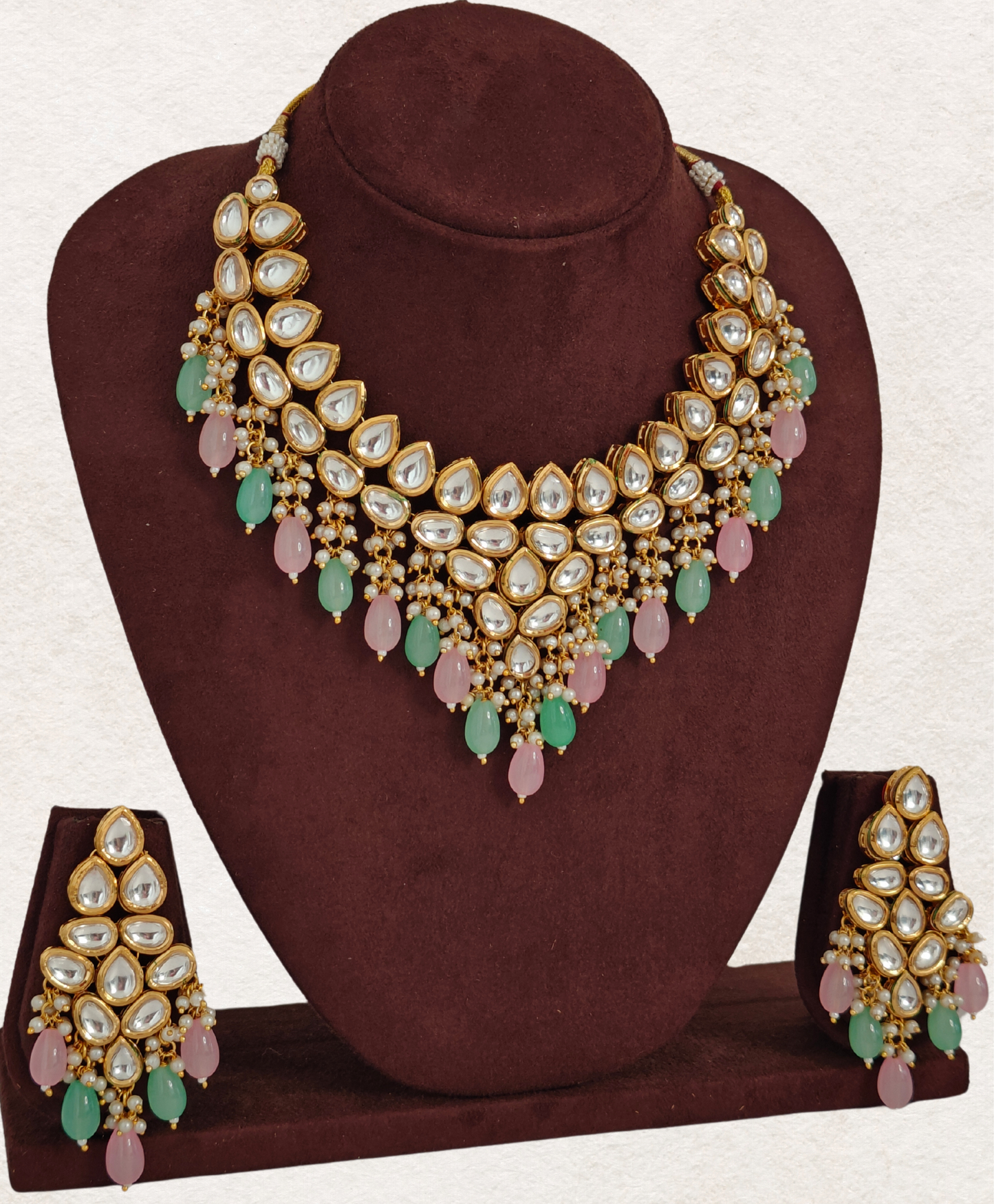 MINT AND PINK KSHIRSA JEWELLERY SET