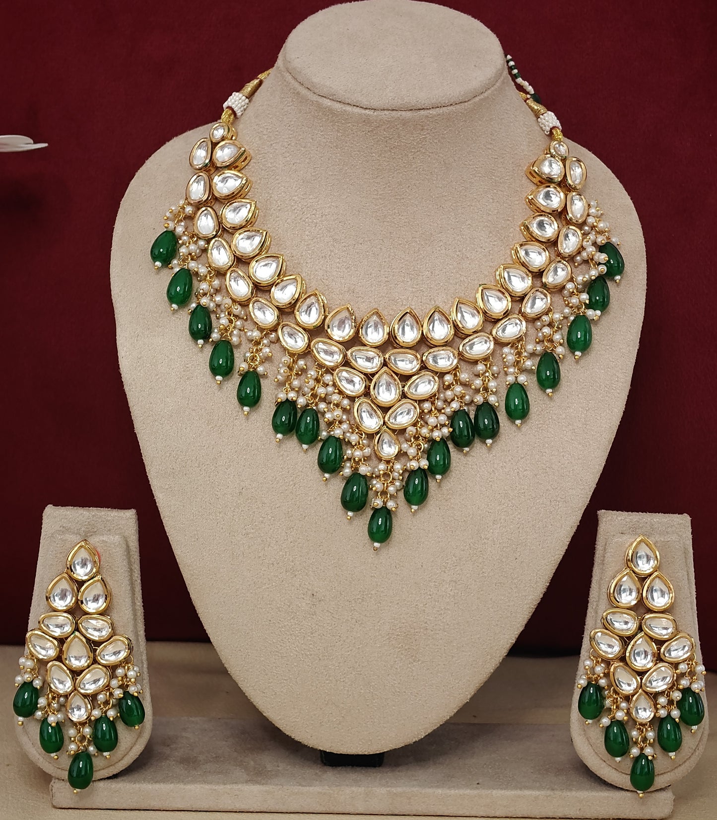 GREEN KSHIRSA KUNDAN JEWELLERY SET