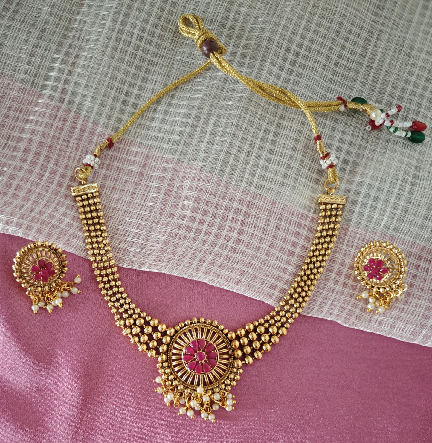 GOLDEN BEENA JEWELLERY SET