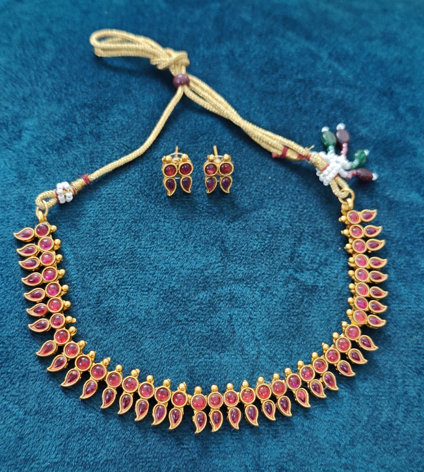 RUBY PINK SURABHI JEWELLERY SET