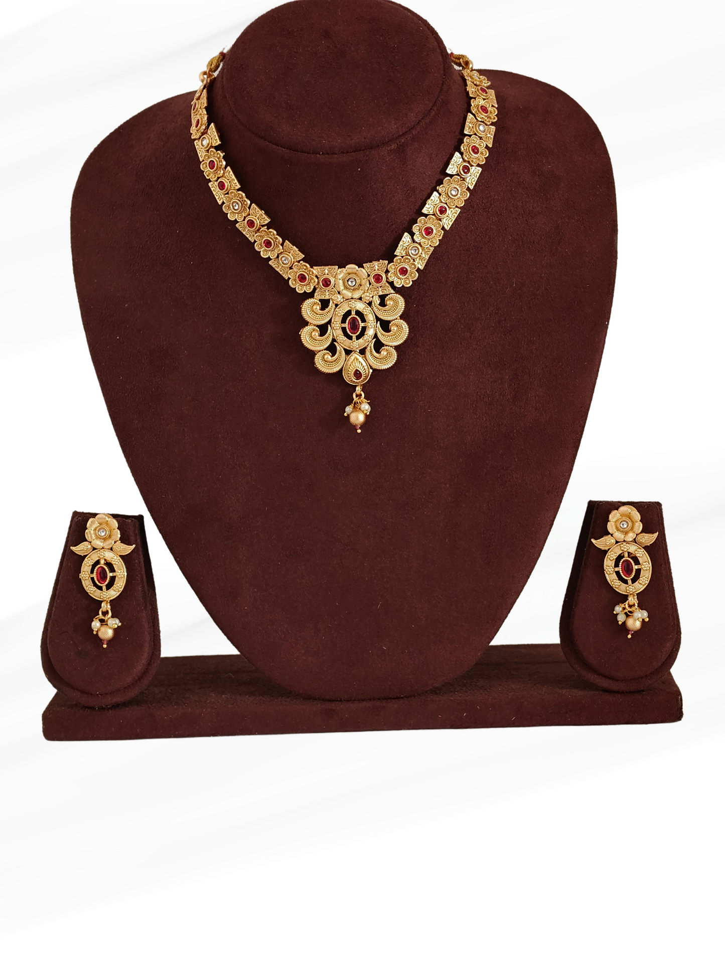 PINK AMAYA RAJWADI JEWELLERY SET