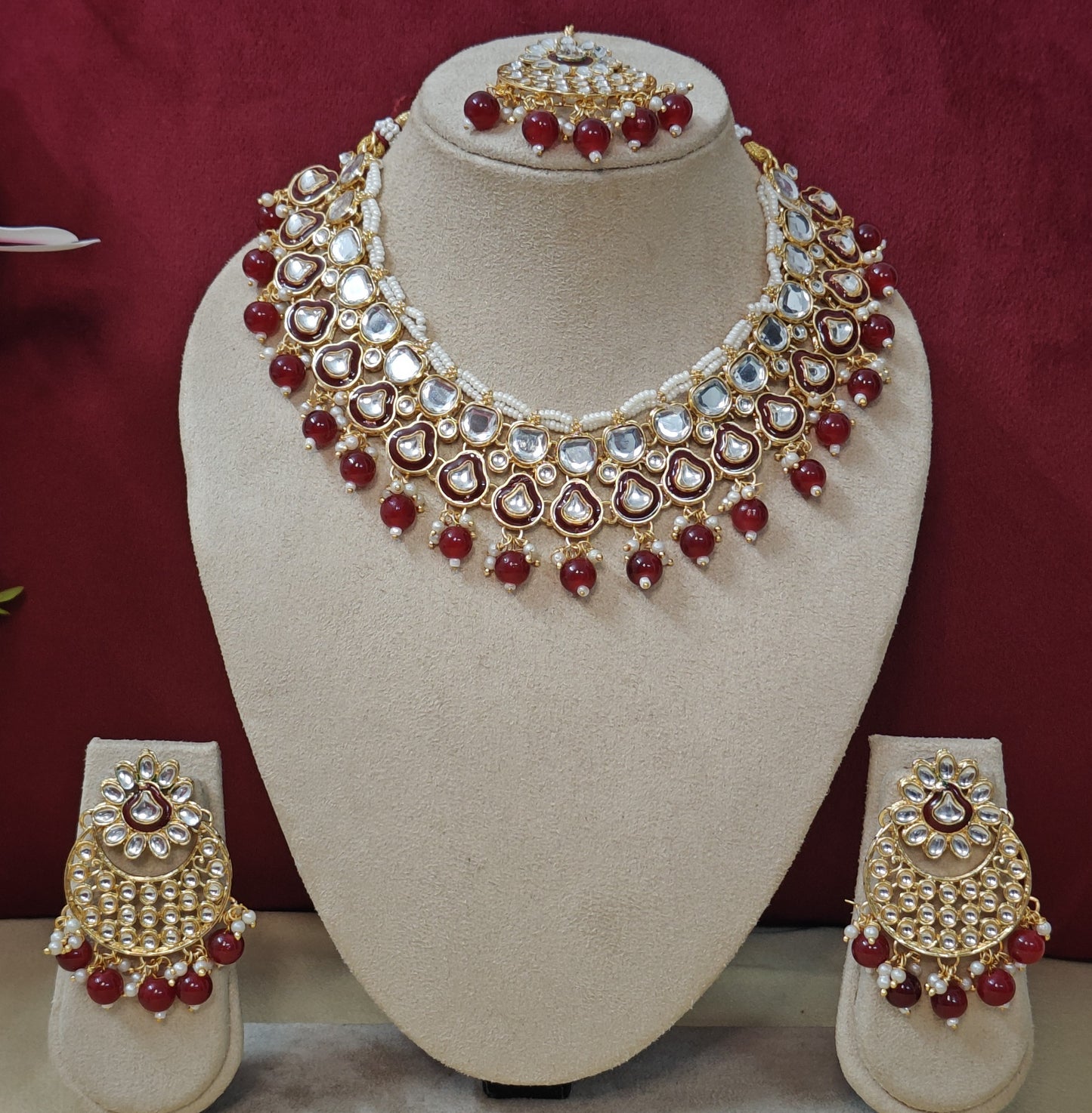 RUBY PINK ARIKA JEWELLERY SET