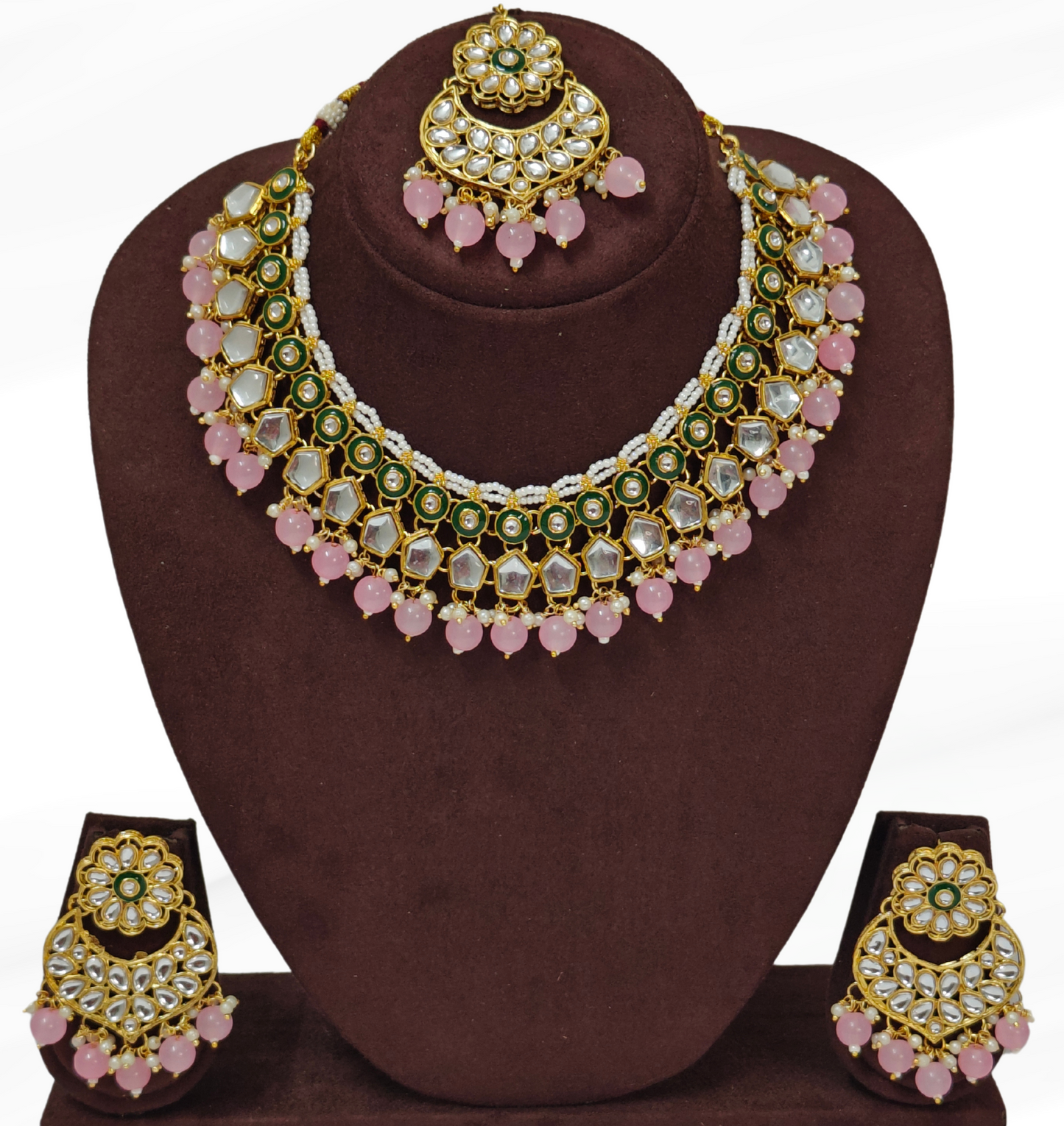 PINK ISHANVI JEWELLERY SET