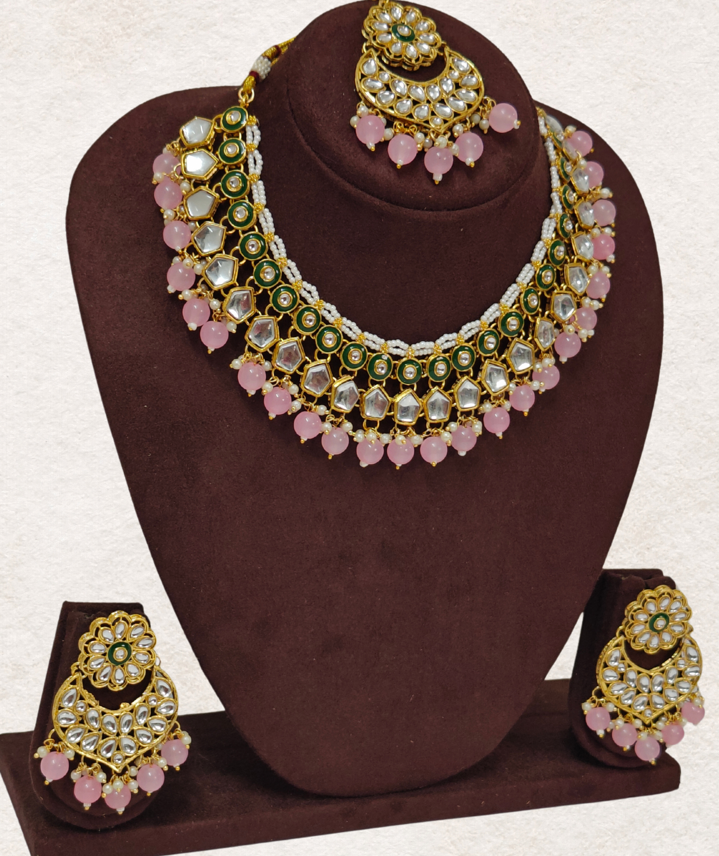 PINK ISHANVI JEWELLERY SET