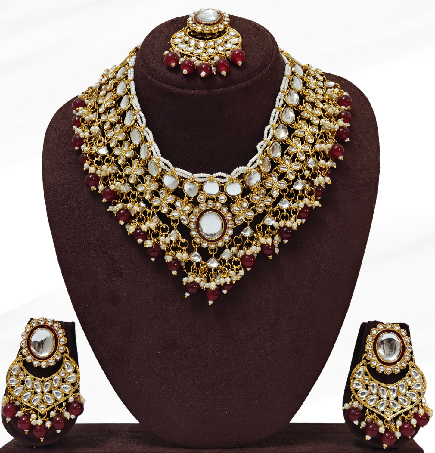 MAROON NIYATI JEWELLERY SET