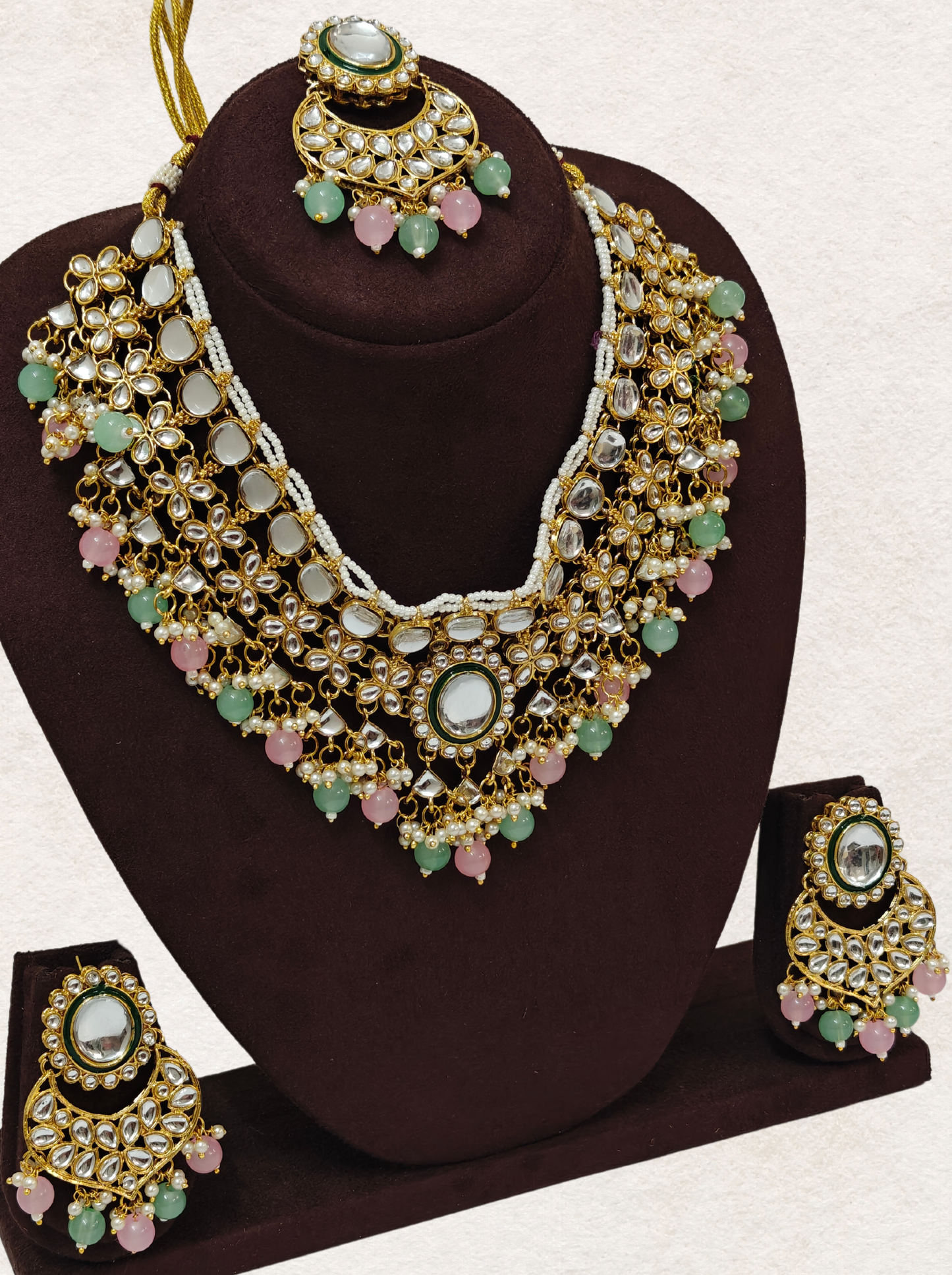 MINT AND PINK NIYATI JEWELLERY SET