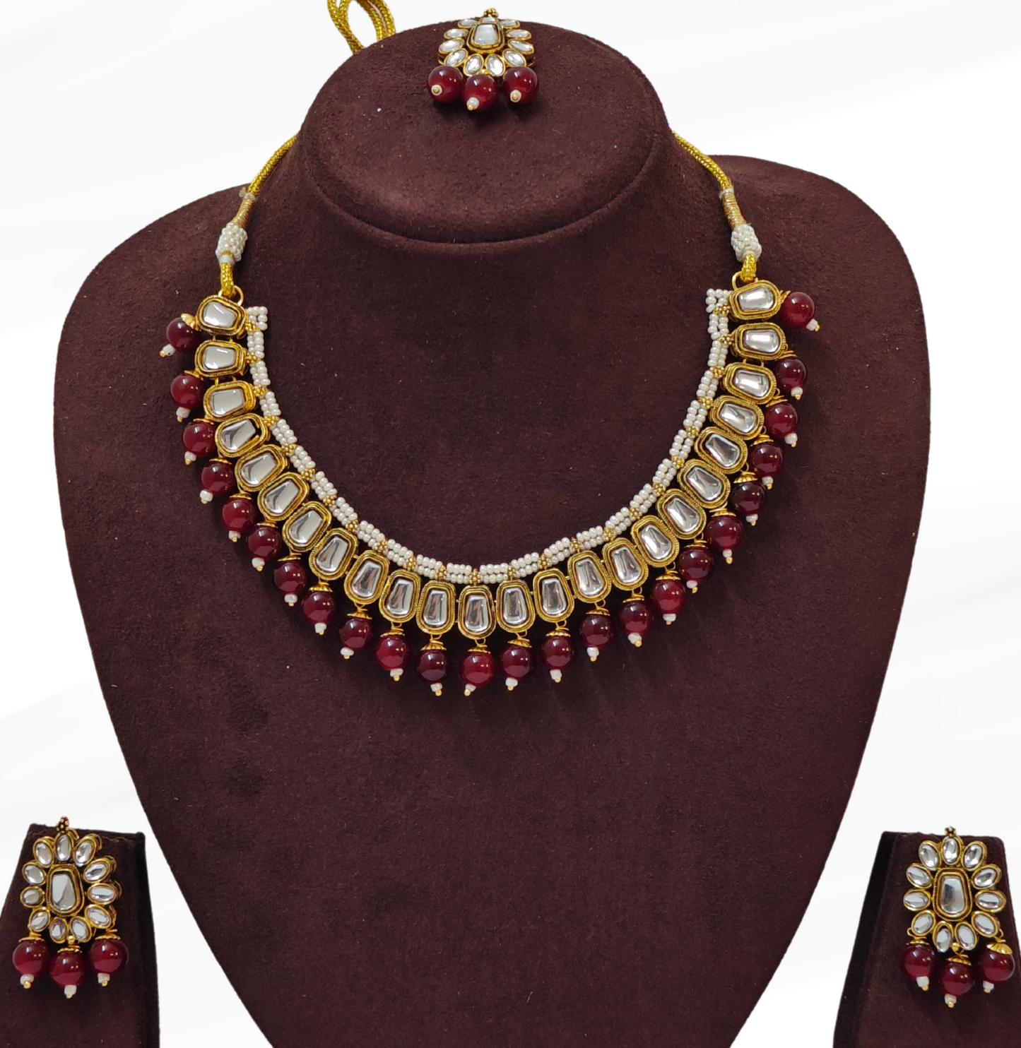 MAROON SUKANYA JEWELLERY SET