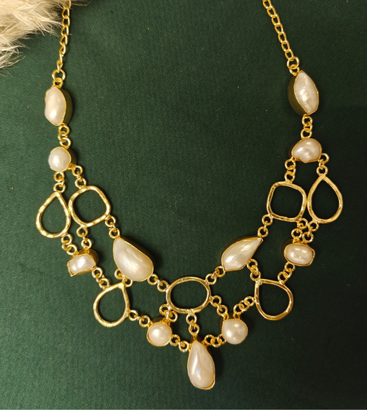 WHITE HETAL JEWELLERY SET