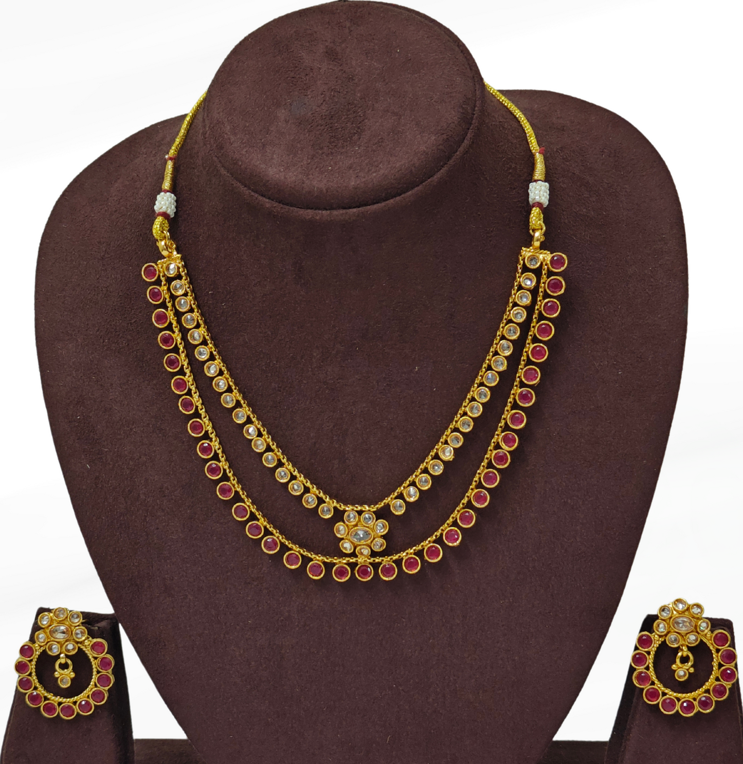 MAROON DHRITI JEWELLERY SET