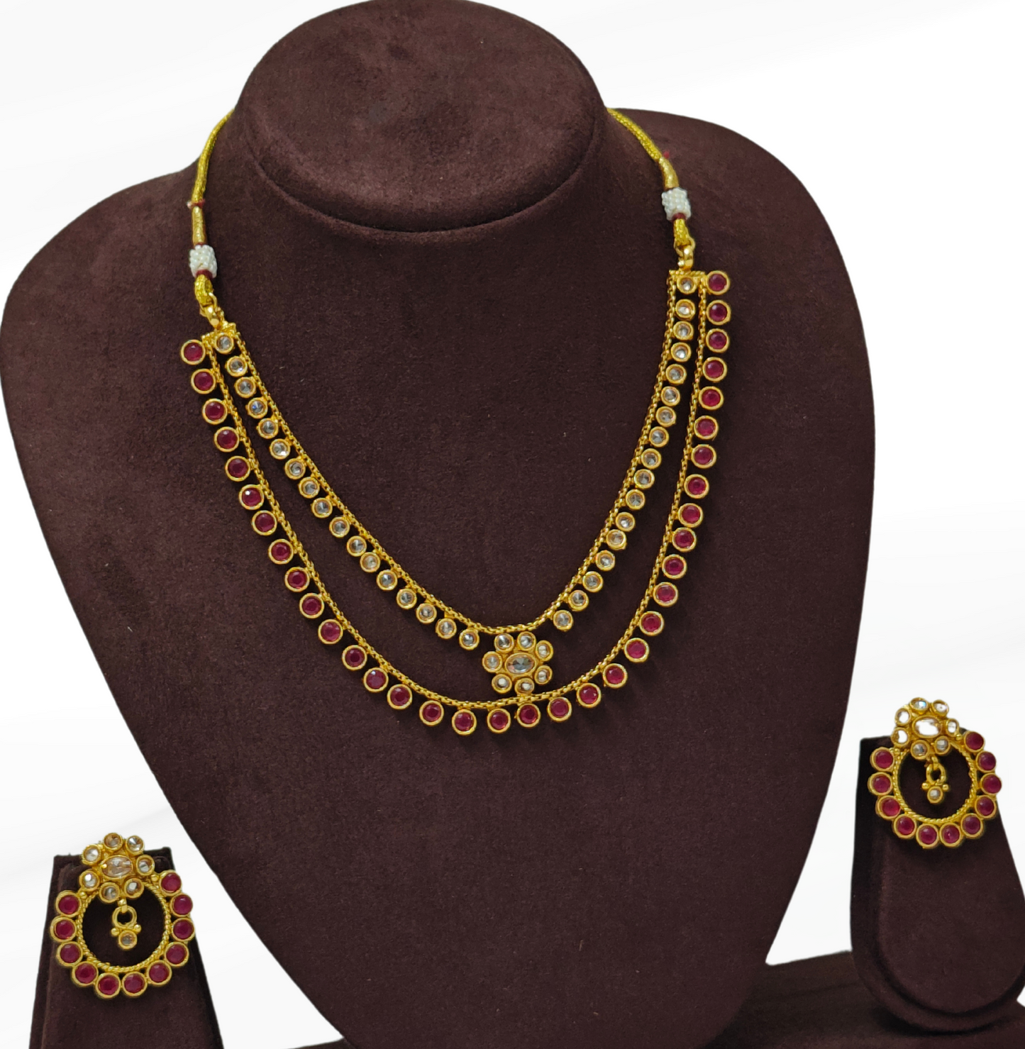 MAROON DHRITI JEWELLERY SET