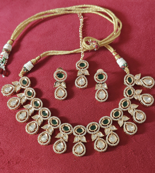 GREEN BHUMIKA JEWELLERY SET