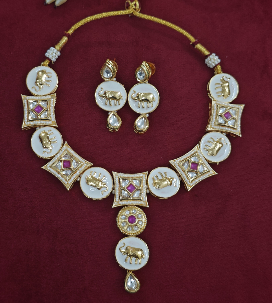 RUBY PINK NANDINI JEWELLERY SET