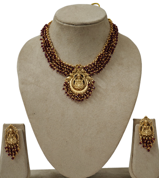 MAROON MEESHA JEWELLERY SET