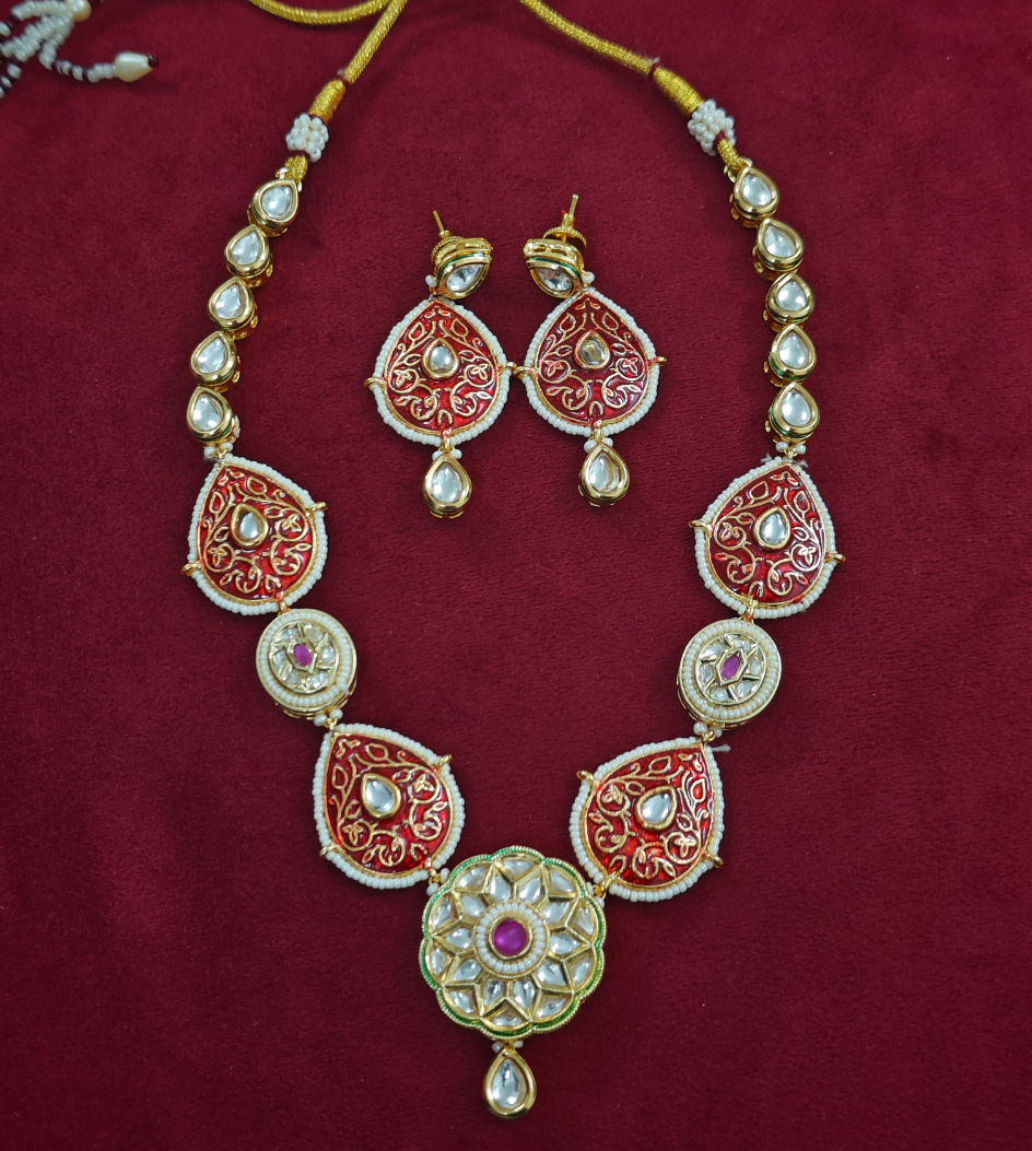 MAROON ADIRA JEWELLERY SET