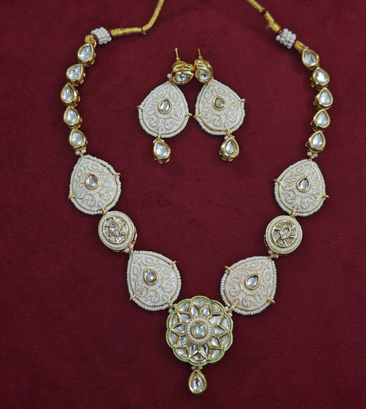 WHITE ADIRA JEWELLERY SET