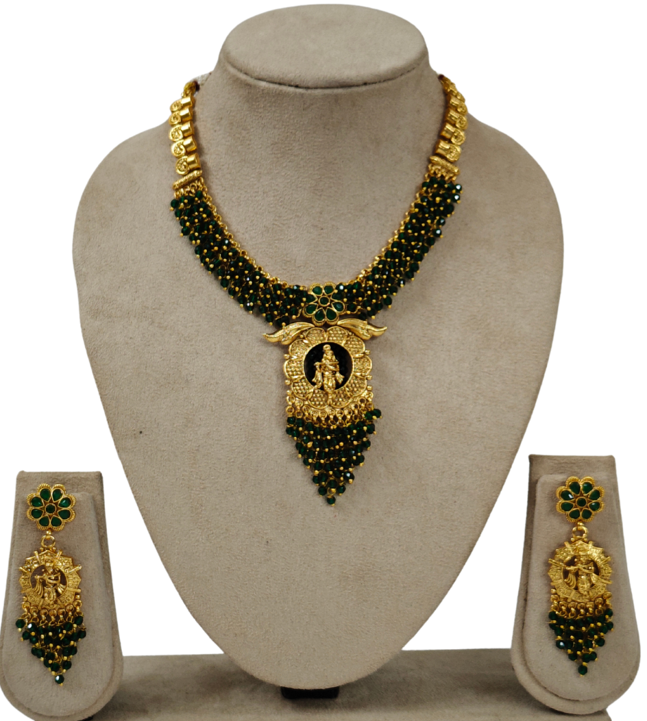 GREEN PREETHA JEWELLERY SET